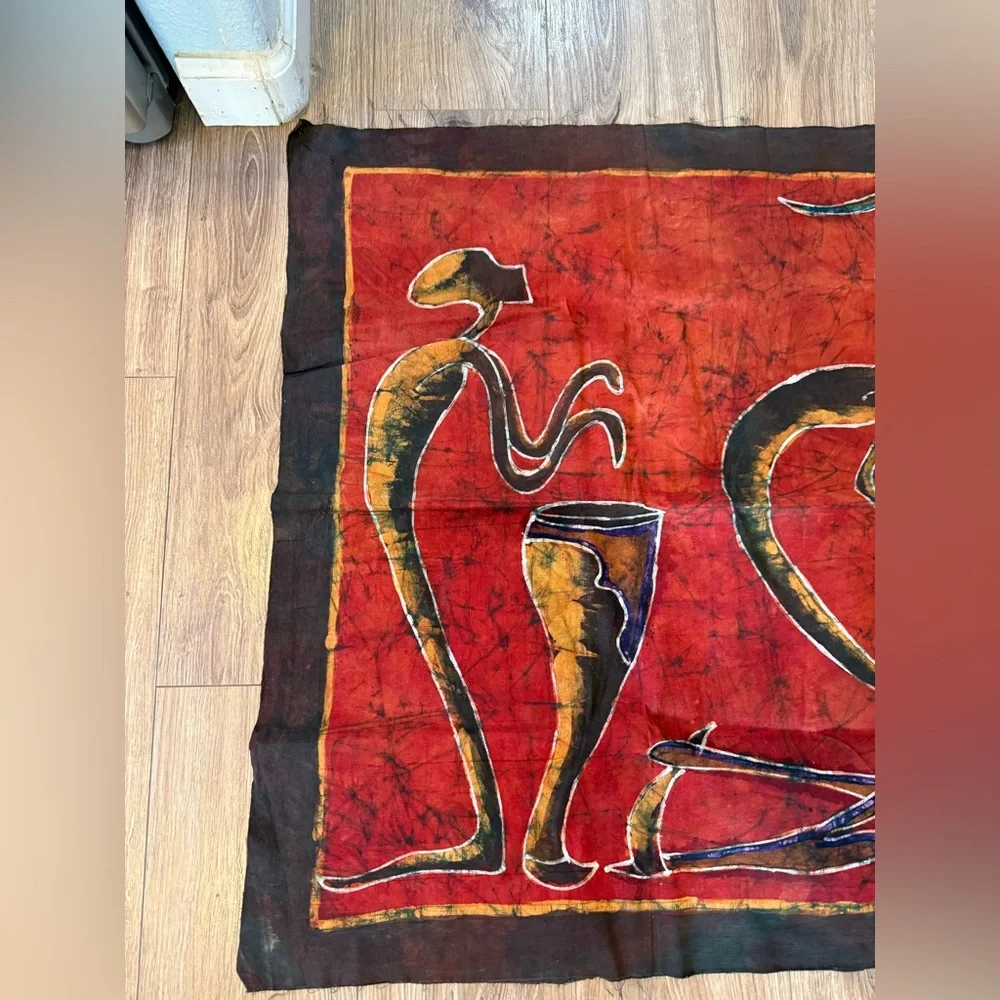 African Batik Marriage Ceremony Wall Tapestry Home Wall Decor